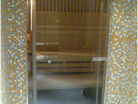 sauna glass doors