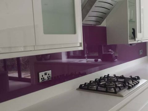 one piece glass backsplash