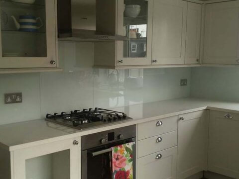 glass sink splashback